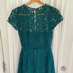 JCrew Teal lace dress